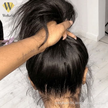 Transparent 360 Lace Frontal Human Hair Wigs,Transparent Full Lace Wig For Women,Transparent Lace Front Wig Human Hair
